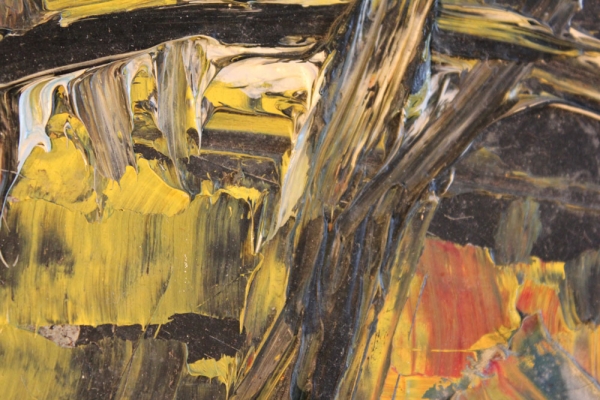 Kirchner, Hans Werner. Abstrakte Komposition. Öl auf Malplatte (01827)