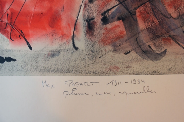 Papart, Max. Figürliche Darstellung auf Papier. Signiert. 1954 (Art. Nr. 1850)