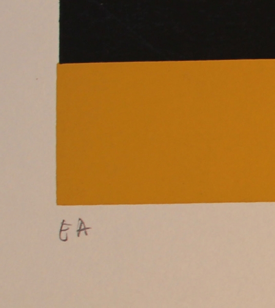 GHESQUIERE - Lithografie auf Karton - Geometrische Komposition. 1969. (Art Nr. 1928)