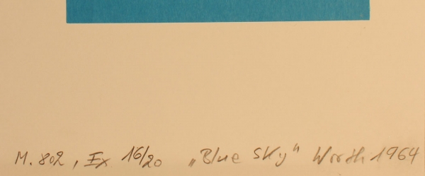 Wirth, Kurth. Collage auf Karton. Blue Sky (Art Nr. 2029)