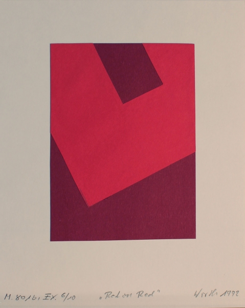 Wirth, Kurth. Collage auf Karton. Red Sky (Art Nr. 2030)