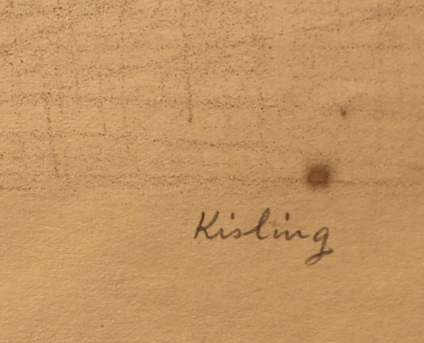 Kisling, Moïse. Radierung auf leichtem Karton. Portrait. (Art Nr. 2126)