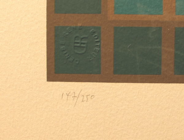 Vasarely, Victor. Geometrische und räumliche Komposition. (2127)