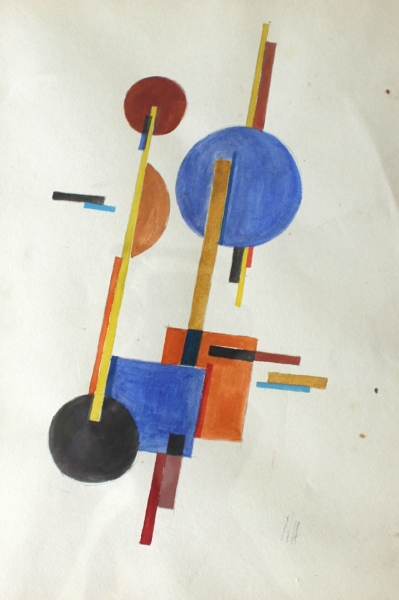 École russe (XXe siècle). Composition constructiviste. (Art Nr. 2167)