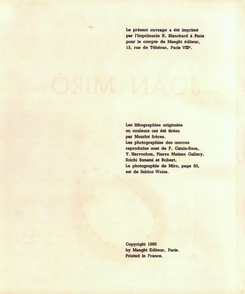 Miró, Joan - Komposition der Titelseite, 1956 (ID 339)