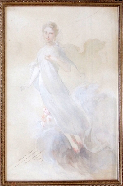 Geoffroy, Jean Jules-Henry (Geo). Femme pendante avec deux putti. (00032)