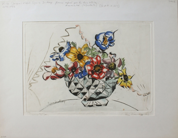 Villon, Jacques. Suzanne Duchamp. Pot of Flowers (Farblithografie with Jacques Villon) (1929) (Art. Nr. 02170)