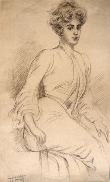 Kaplan, Jacques. Portrait einer sitzenden Frau. (00112)