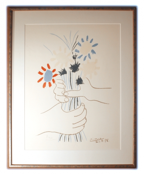 Picasso, Pablo. Fleurs et mains. (00041)
